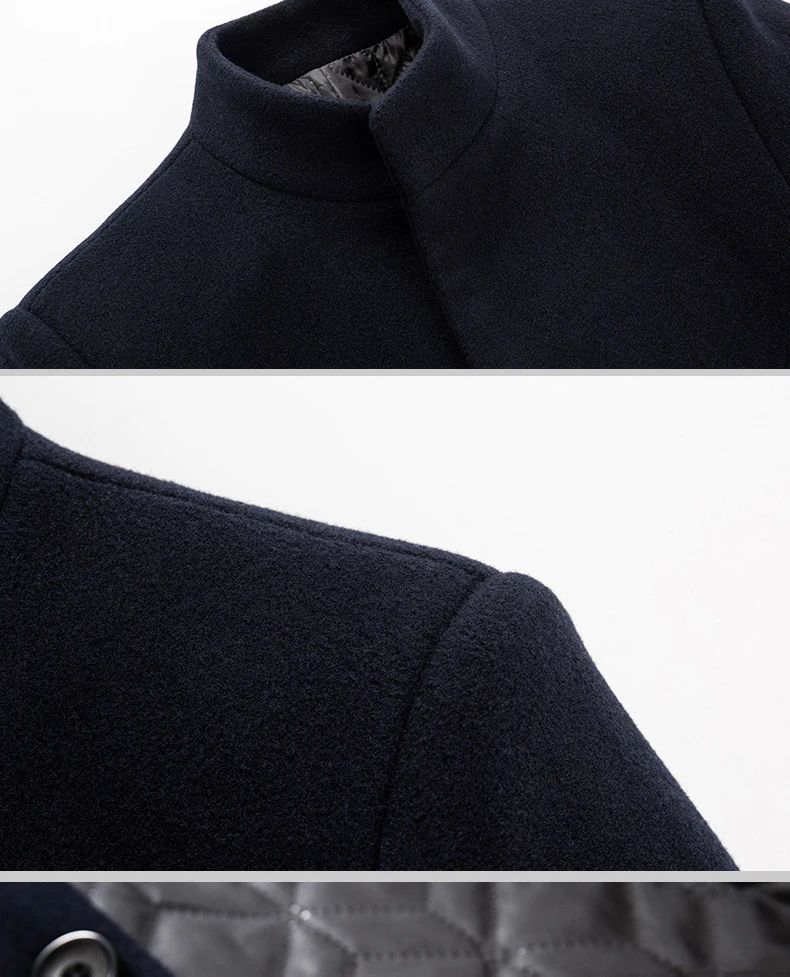 TFETTERS Brand Trench Coat Korean Fashion Business Casual Stand Collar Long Jackets for Men 2025 Autumn Windbreaker Winter Coats