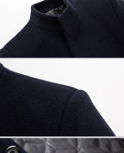 TFETTERS Brand Trench Coat Korean Fashion Business Casual Stand Collar Long Jackets for Men 2025 Autumn Windbreaker Winter Coats