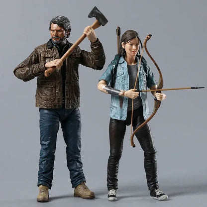 NECA The Last of Us 2: Pacote Duplo de Bonecos de Ação Ultimate Joel e Ellie para Coleção - Presente Brinquedo