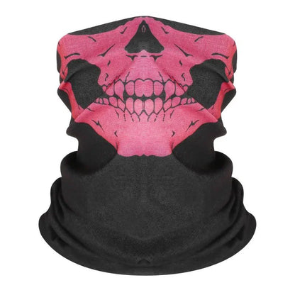 Cycling Face Mask Riding Scarf Breathable Skull Print Neck Gaiter Women Bandana Headwear Headband Snood Hiking Mask Balaclava