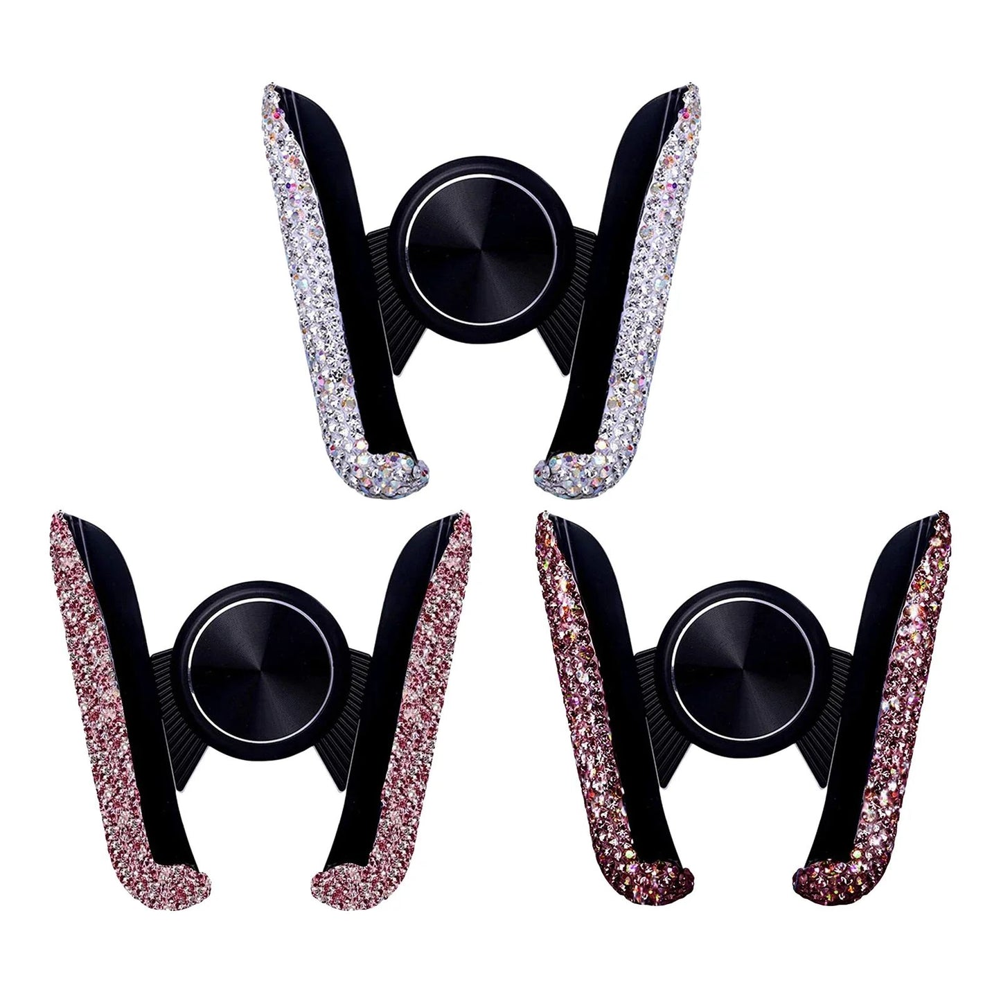 Car Phone Holder Women Diamond Crystal Car Air Vent Mount Clip Mobile Phone Holder Stand in Car Bracket Interior Accessories