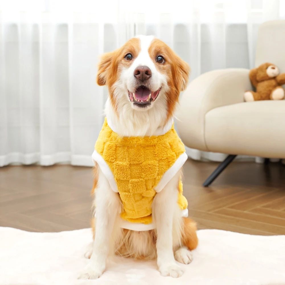 1.5-25kg Flannel Roupa para Cães Inverno Quente Suéter Roupa para Pets Golden Retriever Casacos para Cães Moletom Pets Filhote Pulôver Colete