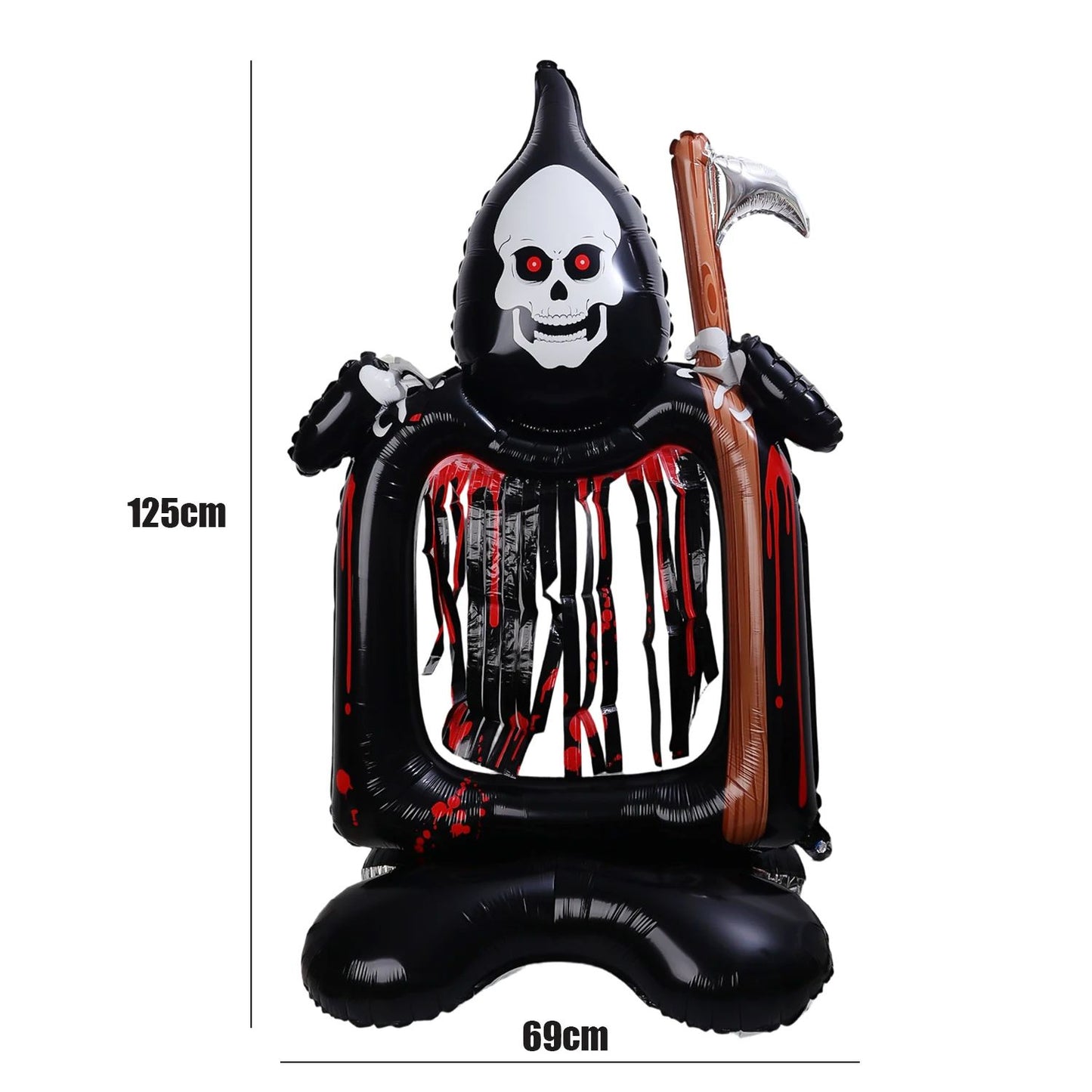 Halloween Party Giant Foil Balloons Inflatable Toys Decor Pumpkin Soldier Witch Ghost Skeleton Reaper Aluminum Standing Balloon