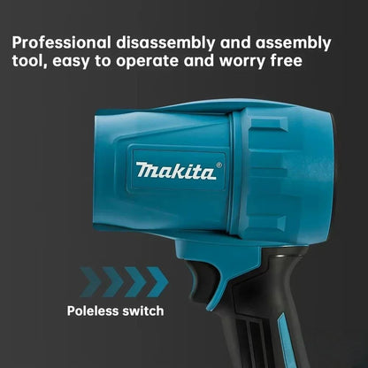 Makita 30000RPM Soprador de turboventilador sem escova de alta potência, ferramenta elétrica portátil para soprar neve, folhas e poeira para bateria de 18V