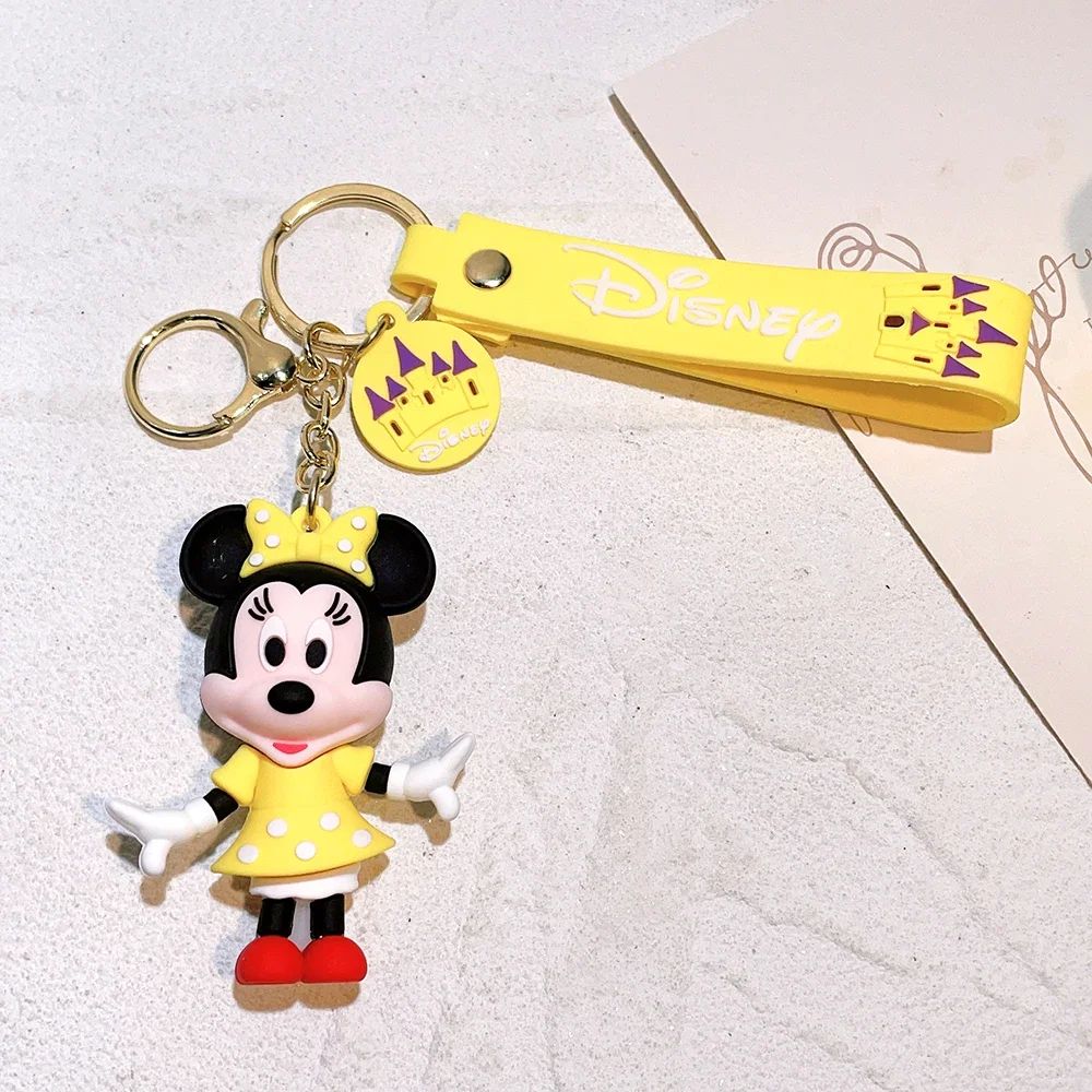 Disney Anime Mickey Chaveiro Desenho Animado Stitch Fofo Minnie Chaveiro Estudante Bolsa Pendurada Chaveiro Carro Tudo-a-ver Presentes de Natal