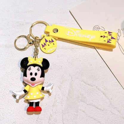 Disney Anime Mickey Chaveiro Desenho Animado Stitch Fofo Minnie Chaveiro Estudante Bolsa Pendurada Chaveiro Carro Tudo-a-ver Presentes de Natal