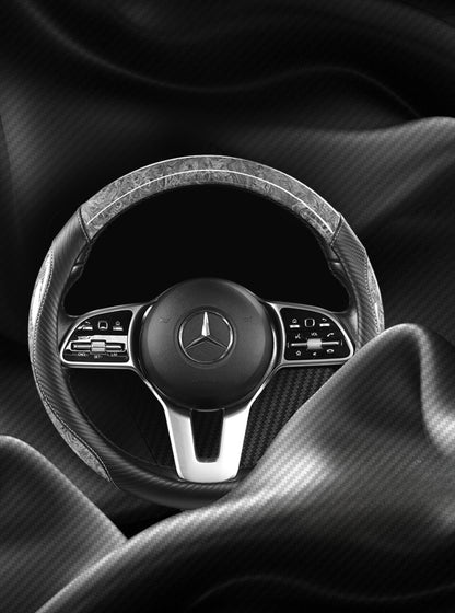 Capa para Volante de Carro com Acabamento em Madeira de Pêssego Antiderrapante para Todas as Estações Capa Universal para Volante Automotivo  Serve em Volantes de 14,5-15"
