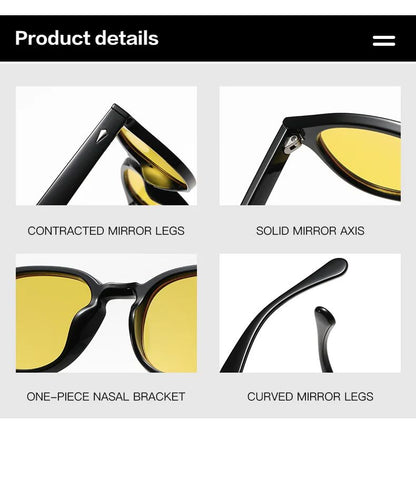 JNPCXI Quality New Retro Round Sunglasses Women Fashion Rivets Decoration Shades UV400 Men Punk Leopard Sun Glasses