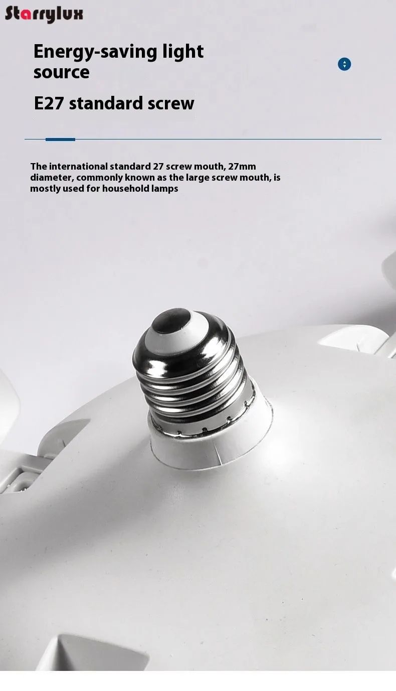 LED Smart Silent Fan Light with E27 Screw Creative 3/4/5 Head Remote-Controlled 3-Speed Adjustable for Home Living Room Bedroom