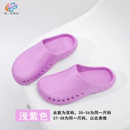 Medical Slippers for Men Women Doctors Special Slippers Laboratory Soft Sole Nursing Shoes Silent Breathable Surgical EVA Clogs