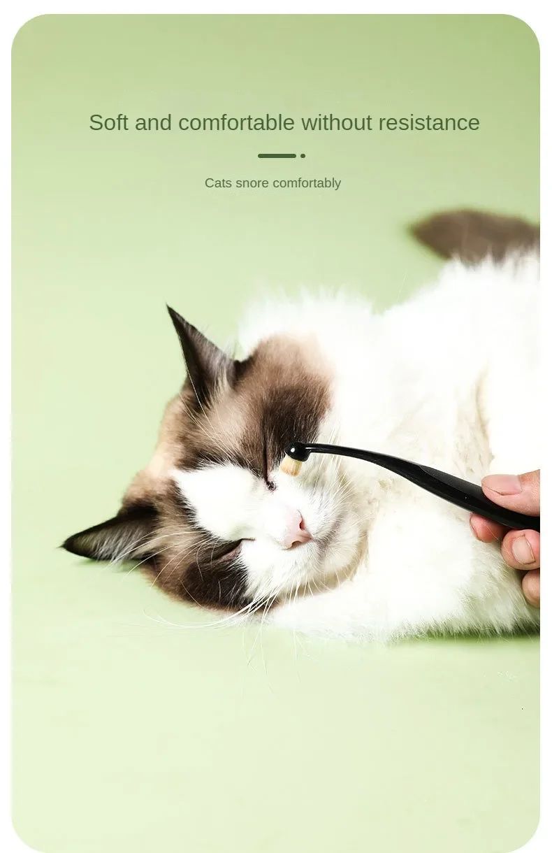 1-20PCS Dog Cat Tear Stain Remover Brush Soft Bristle Eye Cleaning Tool with Powder Applicator for Pet Grooming Hygiene Care