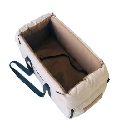 Assento de Carro para Cães Pequenos Assento para Console Central Assento Elevado para Carro Cesta de Transporte para Cães Portátil para Gatos Bolsa de Viagem de Segurança