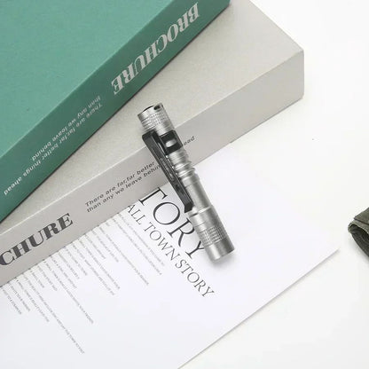 Portable Mini LED Pen Flashlight With Pen Clip Handheld Ultra Pocket Torch Use AAA Battery For Outdoor Camping Emergency Lamp