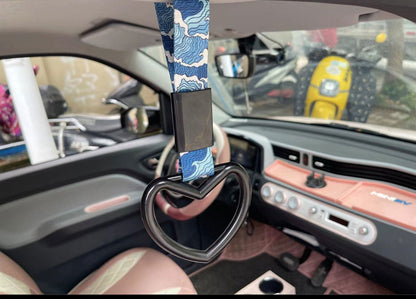 Alça de Mão para Ônibus JDM Trem 1 peça Tsurikawa Ring Coração Estilo Drift Charm Strap Drift Acessórios Automotivos Decoração de Alça de Carro