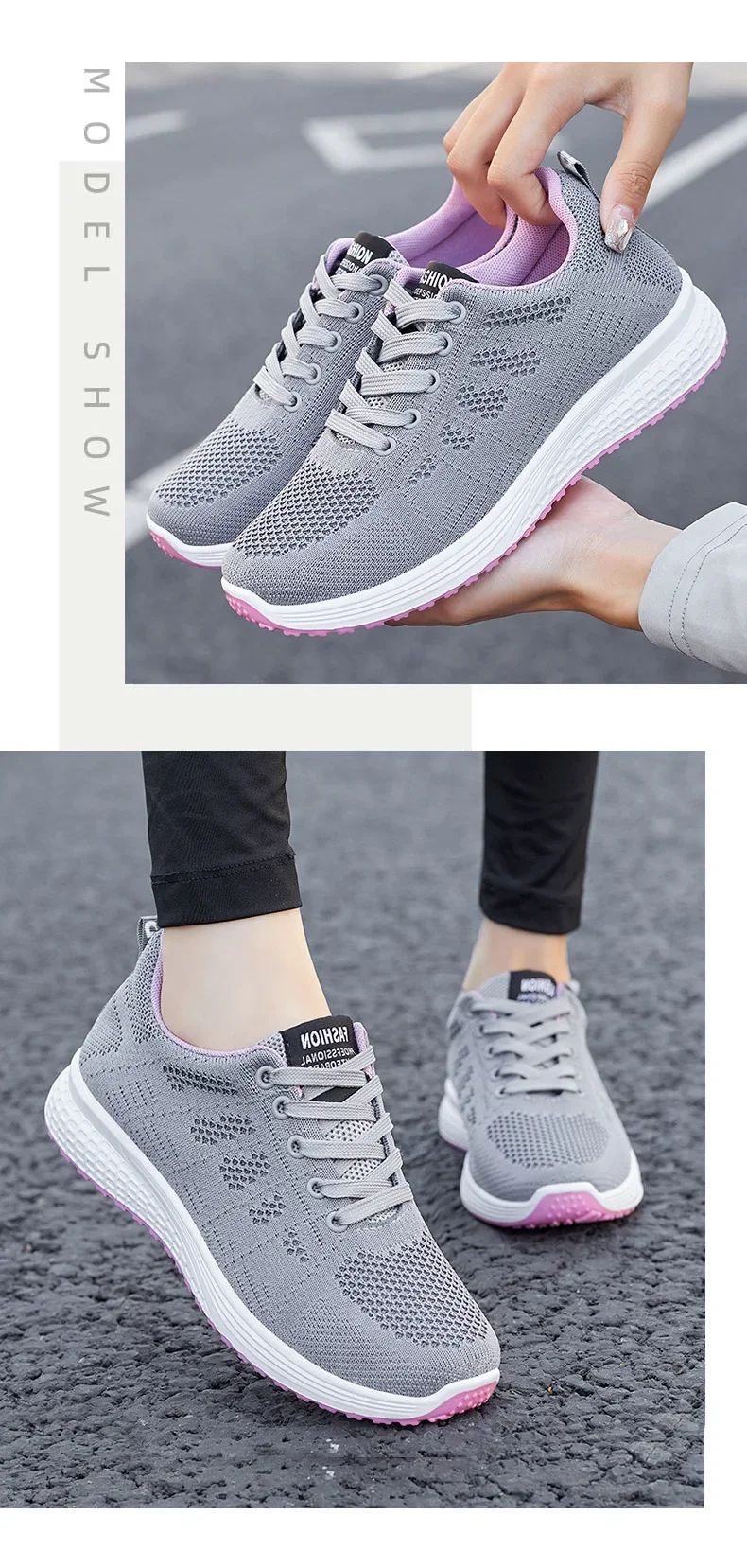 2025 Spring New Women's sneakers Soft soled Breathable flat Casual Shoes Trendy Sports Shoes Running Driving Shoes for women