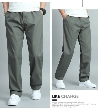 Calça Masculina Casual Plus Size 6GG Algodão Folgada Comprida Calça Esporte Elástico Cordão Moletom Masculina Calça Jogger Masculina Outono