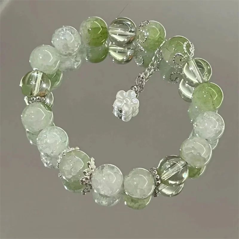 Novas Pulseiras de Contas Simples de Cristal para Mulheres e Meninas Coreanas, Ins, Flor, Raposa, Pena, Tassel, Presentes de Joias da Amizade 2024