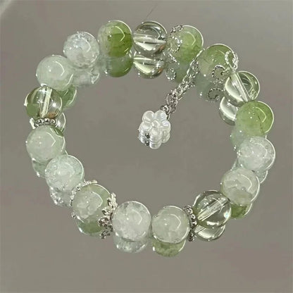 Novas Pulseiras de Contas Simples de Cristal para Mulheres e Meninas Coreanas, Ins, Flor, Raposa, Pena, Tassel, Presentes de Joias da Amizade 2024