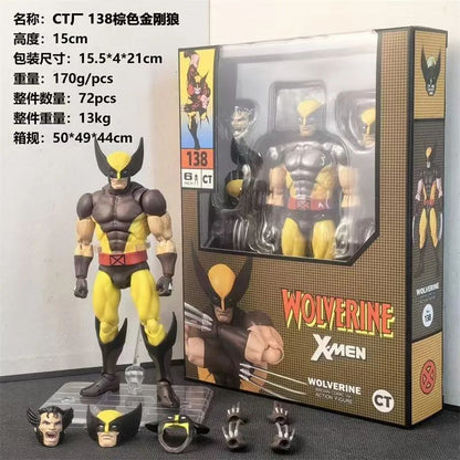 Original Ct Toys Wolverine Action Figure Deadpool Mafex 096 Figure Mafex138 X-Men Comic Version Figurine Collection Model Toys