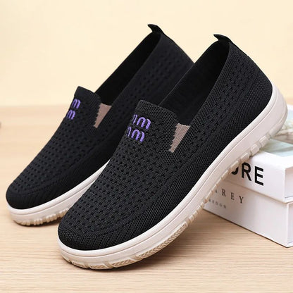 Women's Shoes Summer 2025 Breathable Single Shoes with Soft Sole Thick Sole Casual Cloth for Women Free Shippiing Shoes
