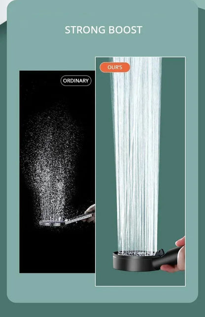 5 Mode Handheld Shower Head High Pressure Water Booster Massage Spray Jet with Anti Leak Proof Hose for Bathroom Household Bath