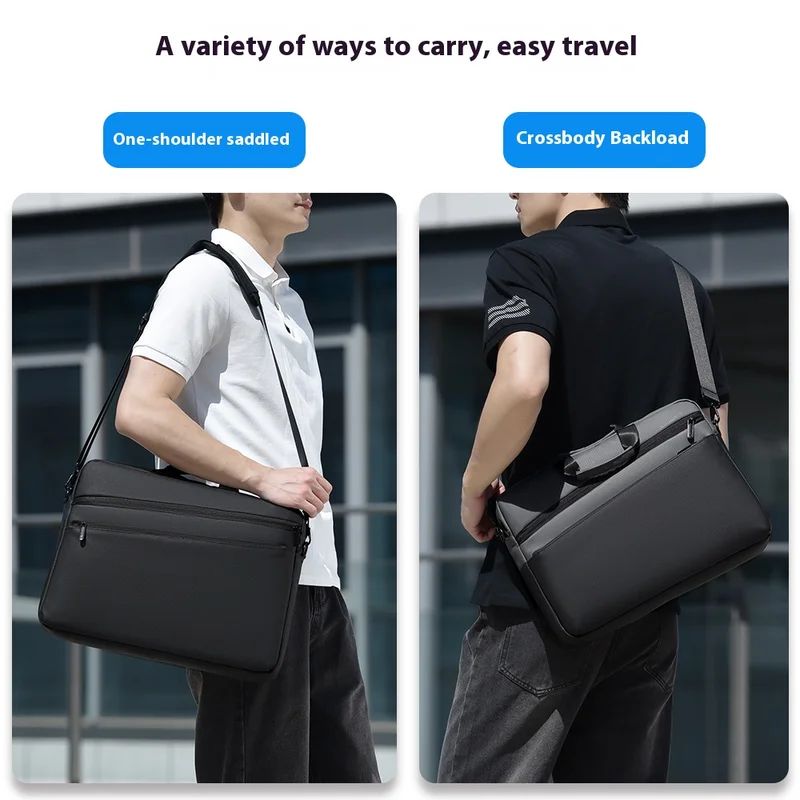 High Quality Business PVC Shoulder Messenger Bags Trendy Briefcase Bag Office Handbags 15 17 inch Laptop Bag