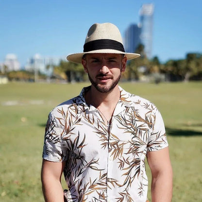 Chapéus de Sol Grandes Oversize para Homens Mulheres Praia Panamá Aba Larga Chapéu de Palha Senhora Chapéus de Sol de Verão Plus Size Chapéu Fedora 55-57cm 58-60cm