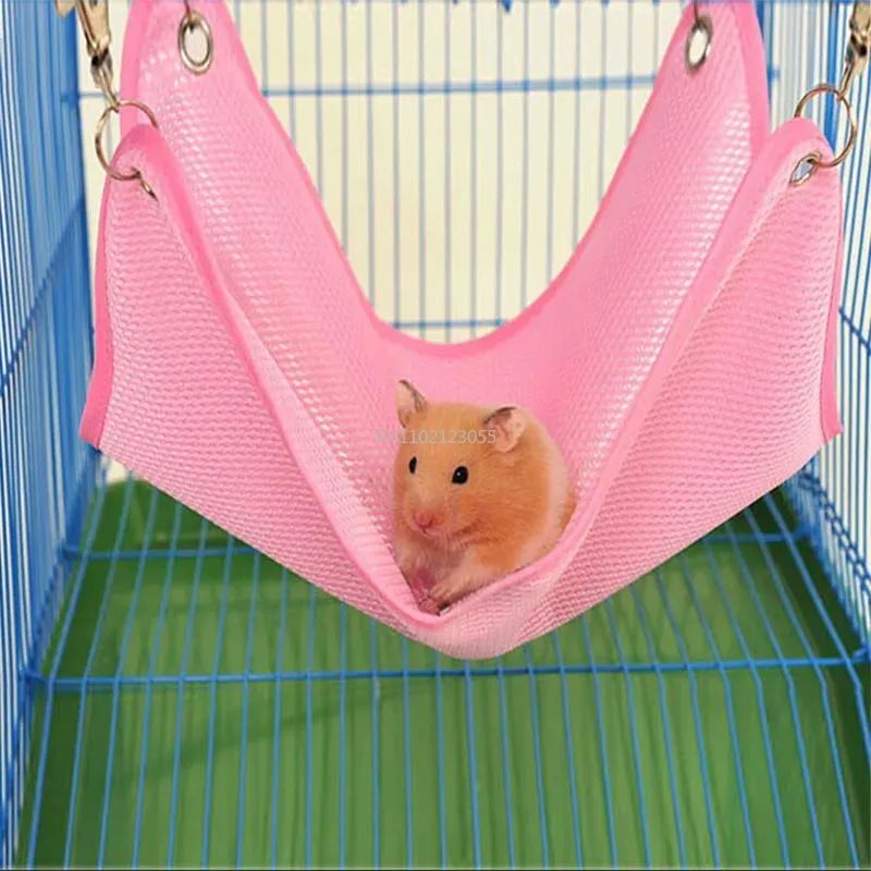 Rede para Pets em Malha Respirável, Rede para Gaiola de Roedores, Hamster, Ratos, Porquinho-da-Índia, Acessórios para Pequenos Animais, Brinquedos de Balanço, Cama Suspensa