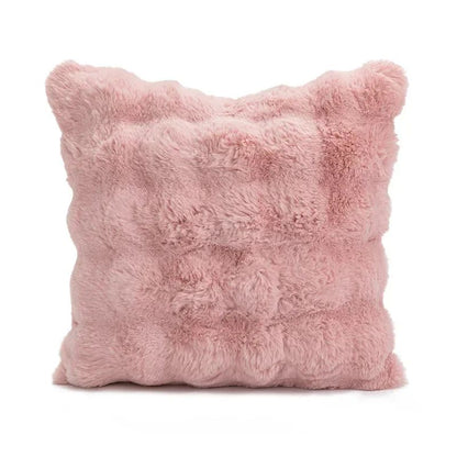 Pillowcase Decorative Home Pillows White Pink Retro Fluffy Soft Throw Pillowcover For Sofa Couch Cushion Cover 45x45 Pillow Hugs