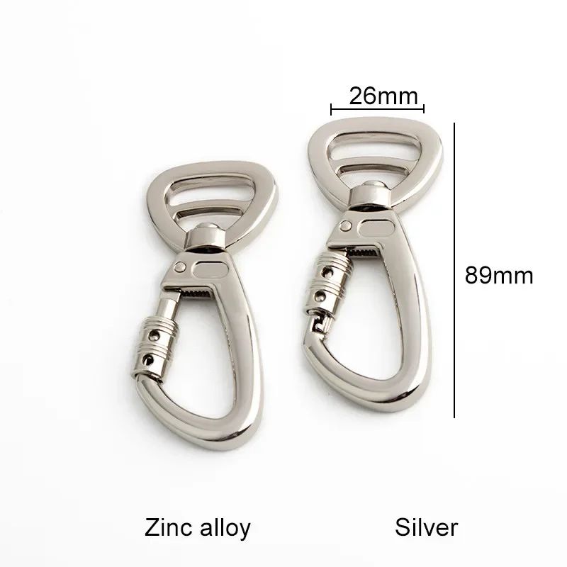 Dog Leash Clip Pets Carabiner Auto Locking Carabiner With Swivel Rotating Ring For Outdoor Keychain Pet Leash Hook Accessories