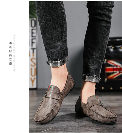 Men Driving Shoe Leather High Quality Breathable Slip on Men Casual Shoes Comfortable Light Men Loafers Formal Men Dress Shoes