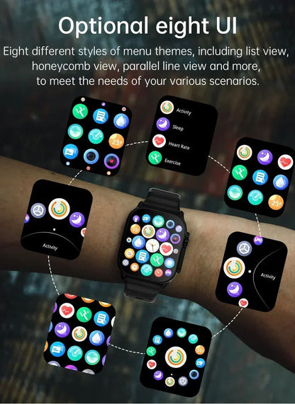 2025 Original T900 Ultra 2 Smart Watch 49mm Masculino Feminino Chamada Bluetooth Música Jogo Carregamento Sem Fio NFC Smartwatch Para Android IOS