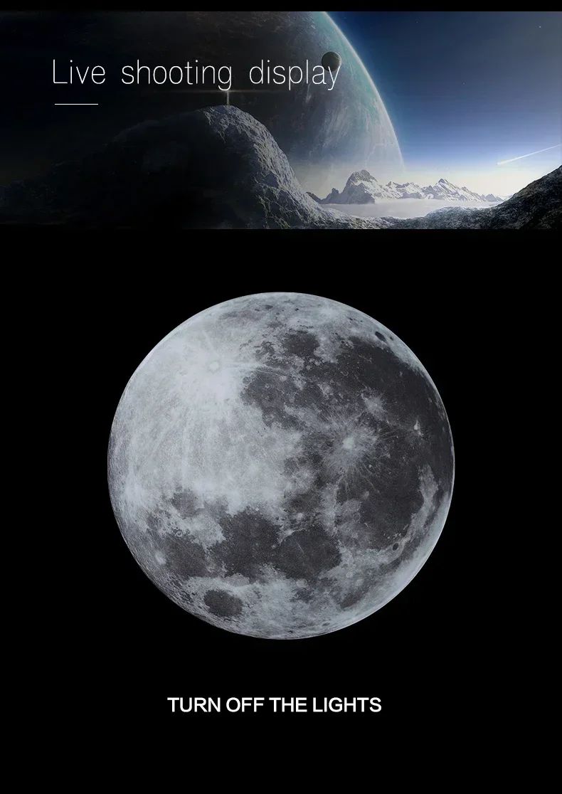 2025 Newest LED Modern Simple Bedside Wall Lamp Net Red Creative Living Room Bedroom Moon Mural New Balcony Stair Aisle Lamps