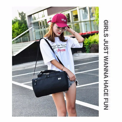 High Quality Women's Travel Bag Men's Outdoor Sports Luggage Handbag Weekend Trip Duffel Bag Female Shoulder Crossbody Bags Pack