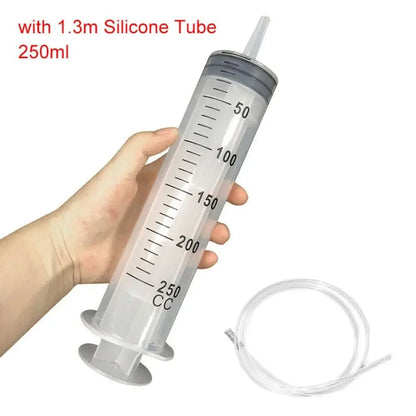 1 seringa de grande capacidade de 150ml-500ml, bomba reutilizável, medição, tubo de 1,3m, alimentação, tinta, seringa grande, nutrientes hidropônicos