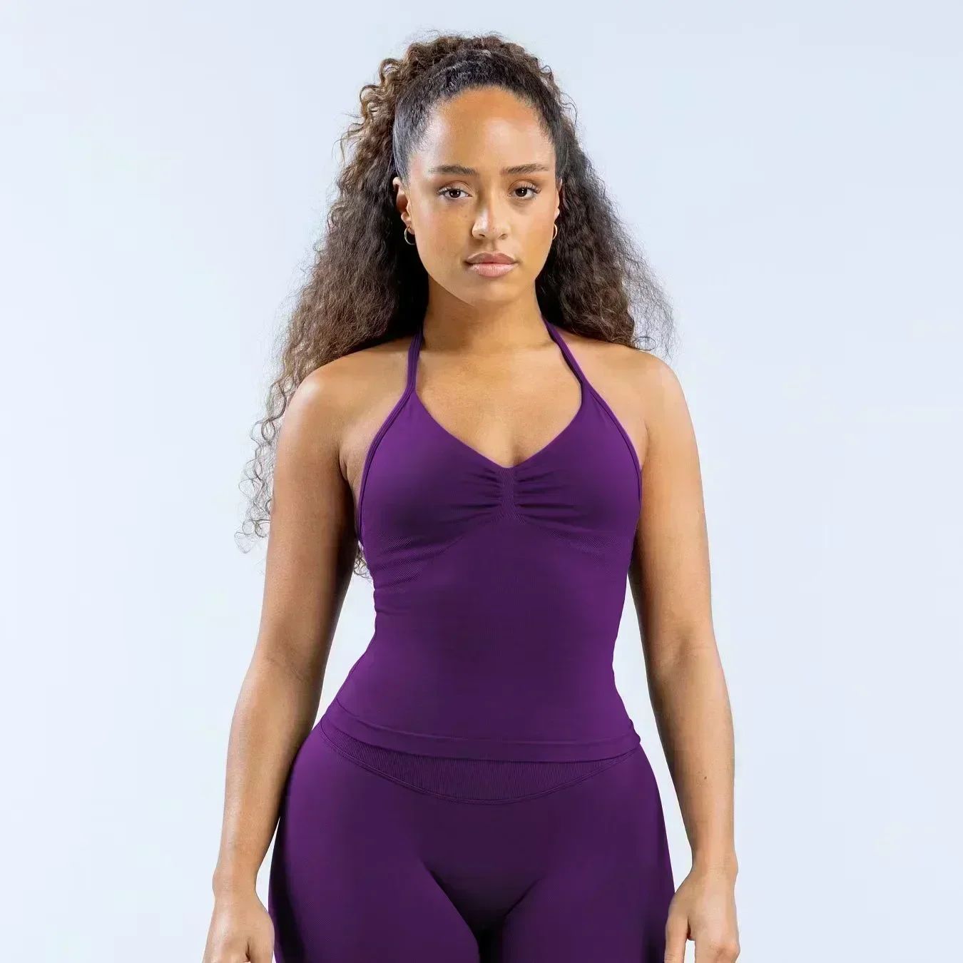 Women's Sports Gym 2-piece Set Vest High Waist Seamless Shorts Gym Wear Sportswear Essential for Workout