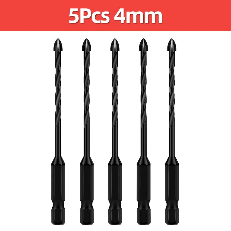 Cross Hex Tile Drill Bit For Glass Concrete Ceramic Tile Hole Opener Tunsten Carbide Hard Alloy Bits Set Tools 3 4 5 6 8 10 12mm
