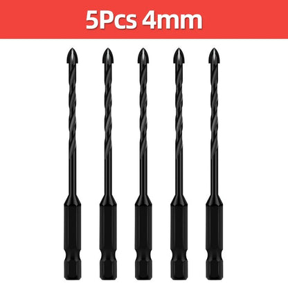 Cross Hex Tile Drill Bit For Glass Concrete Ceramic Tile Hole Opener Tunsten Carbide Hard Alloy Bits Set Tools 3 4 5 6 8 10 12mm