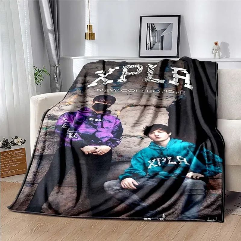 Manta Estampada Sam& Colby XPLR Manta de Sofá para Lazer Lençol de Casa Sofá Escritório Ar Condicionado Macia Viagem de Lazer Manta Personalizável