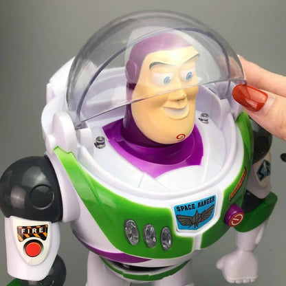 Disney 33cm Pixar Toy Story 4 Buzz Lightyear Bonecos de Ação Falantes Corpo de Pano Modelo Coleção Limitada Enfeite Brinquedos Presente