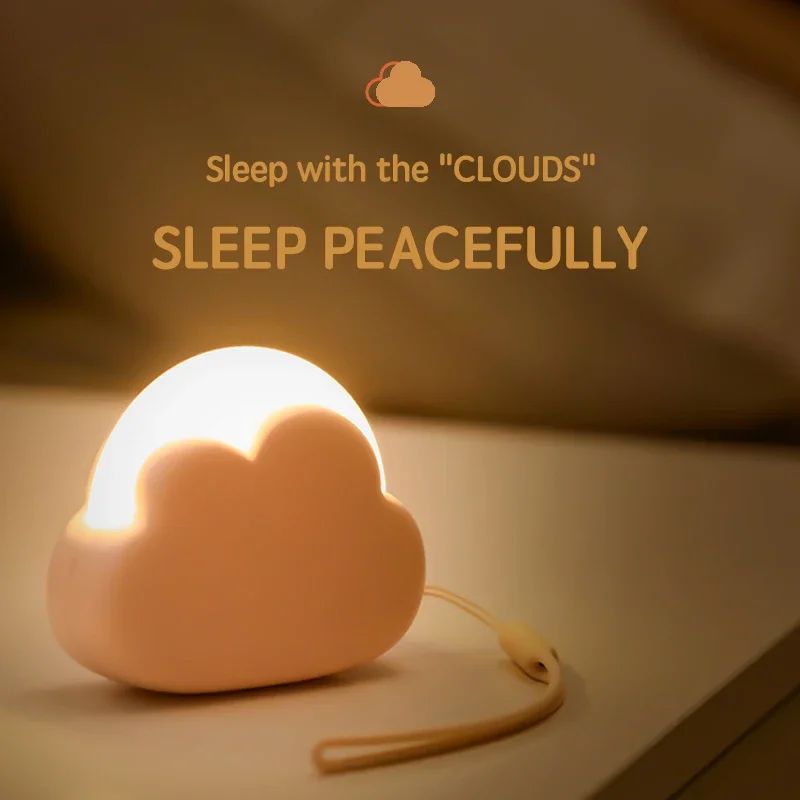 Cloud Night Light Mini USB Rechargeable Adorable Cloud Shape LED NightLight For Bedroom Baby Children Creative Gift Bedside Lamp