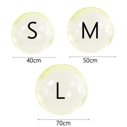 Kids Blow Up Balloon Toy Children Outdoor Soft Air Water Filled Bubble Ball Fun Party Game Summer Gift Inflatable Elastic Ball
