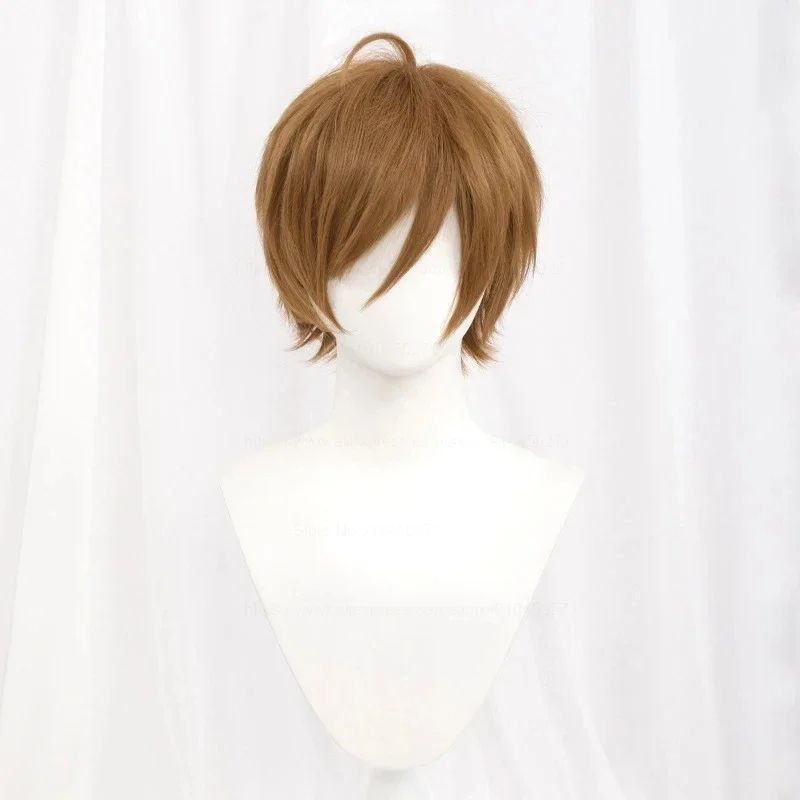 Synthetic Short Straight Cosplay Wig White Green Purple Brown Black Blue Gray Orange Red Fluffy Heat Resistant Hair Anime Wigs