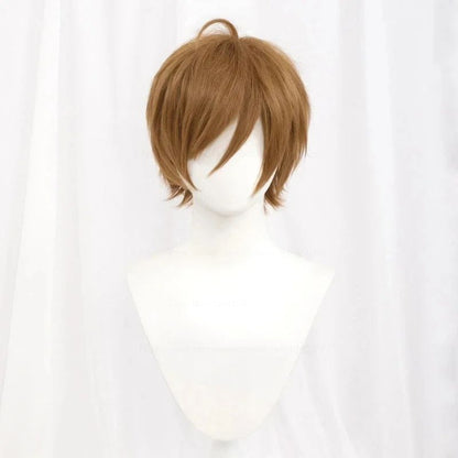Synthetic Short Straight Cosplay Wig White Green Purple Brown Black Blue Gray Orange Red Fluffy Heat Resistant Hair Anime Wigs