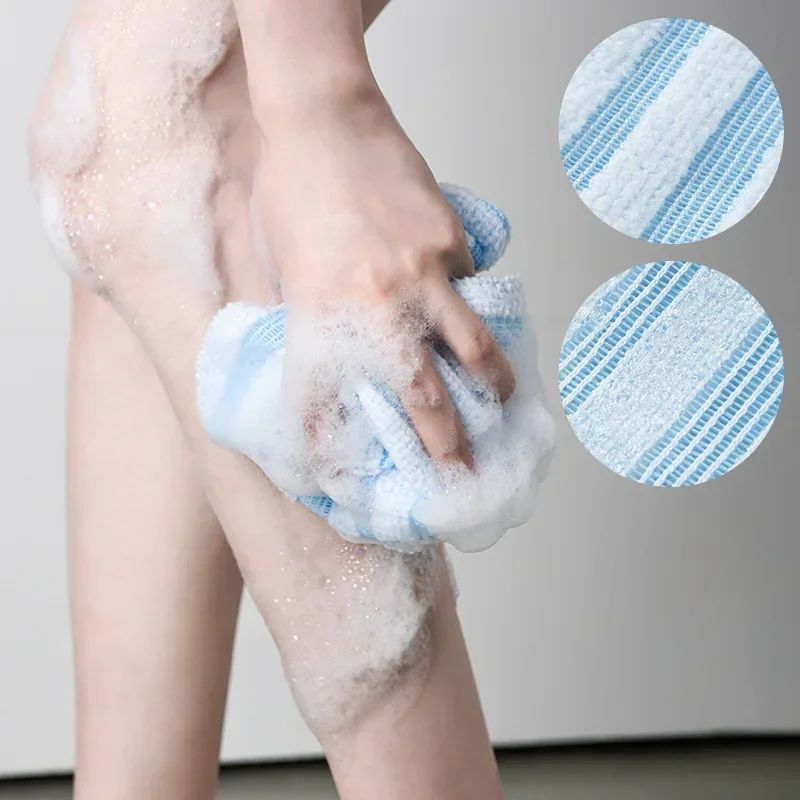 1pc Japanese Rubbing Washcloth Bath Nylon Towel Brush for Back Towels Exfoliating Scrub Shower Sponge Body Bathroom Accessories