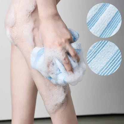 1pc Japanese Rubbing Washcloth Bath Nylon Towel Brush for Back Towels Exfoliating Scrub Shower Sponge Body Bathroom Accessories