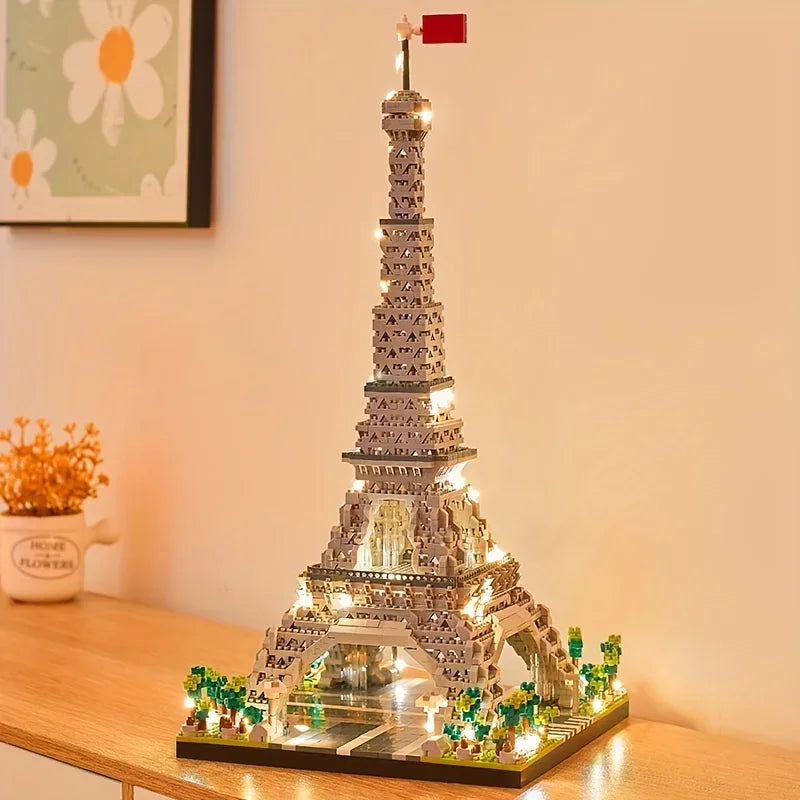 Paris Torre Eiffel Arquitetura Brinquedo de Blocos de Construção Exquisito Souvenir e Presente Perfeito | Ideal para Desafiar e Educar