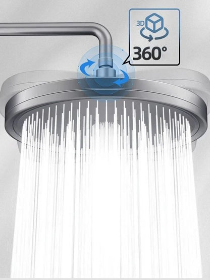 Nova Ducha de Grande Painel de 230mm, 6 Modos, Supercarga, Tipo Chuva, Alta Pressão, Torneira de Chuveiro Superior, Acessórios para Banheiro