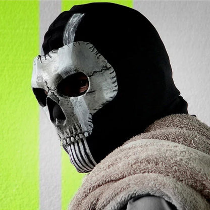 BeauNook Unisex Horror Skull Mask Ghost Call of Duty Latex Headgear Helmet Cosplay Perform Party Masquerade Prop Halloween