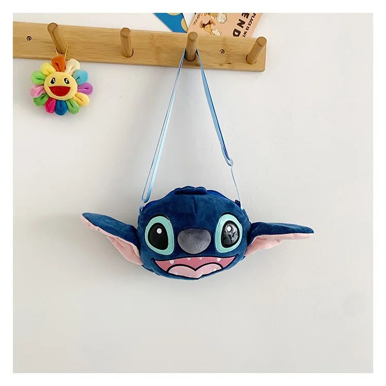 Disney Lilo & Stitch Plush Toys Kawaii Plush Messenger Bag Girl Handbag Anime Stuffed Toys Children Cartoon Plushie Soft Bag